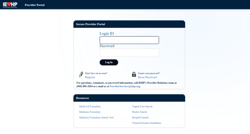 IEHP Login