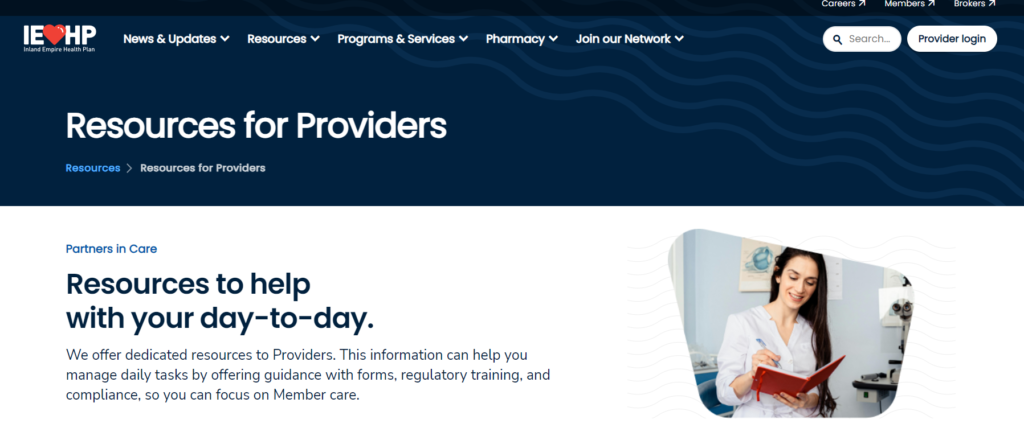 IEHP Provider Portal Features